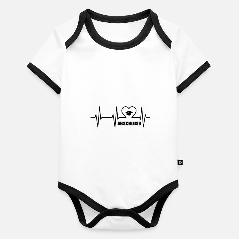 Abschluss Baby Bio-Kurzarm-Kontrastbody