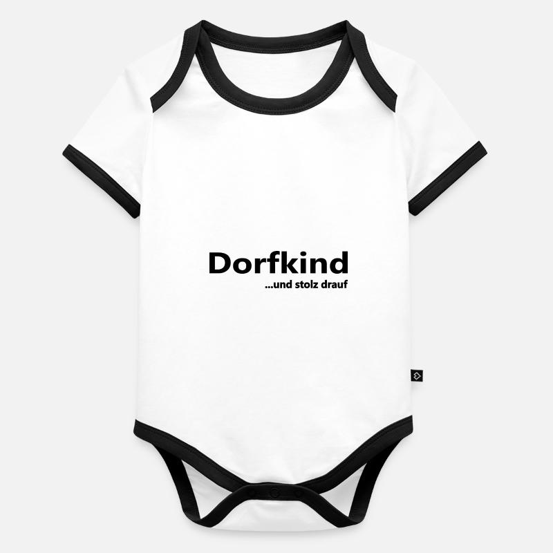 Dorfkind Baby Bio-Kurzarm-Kontrastbody