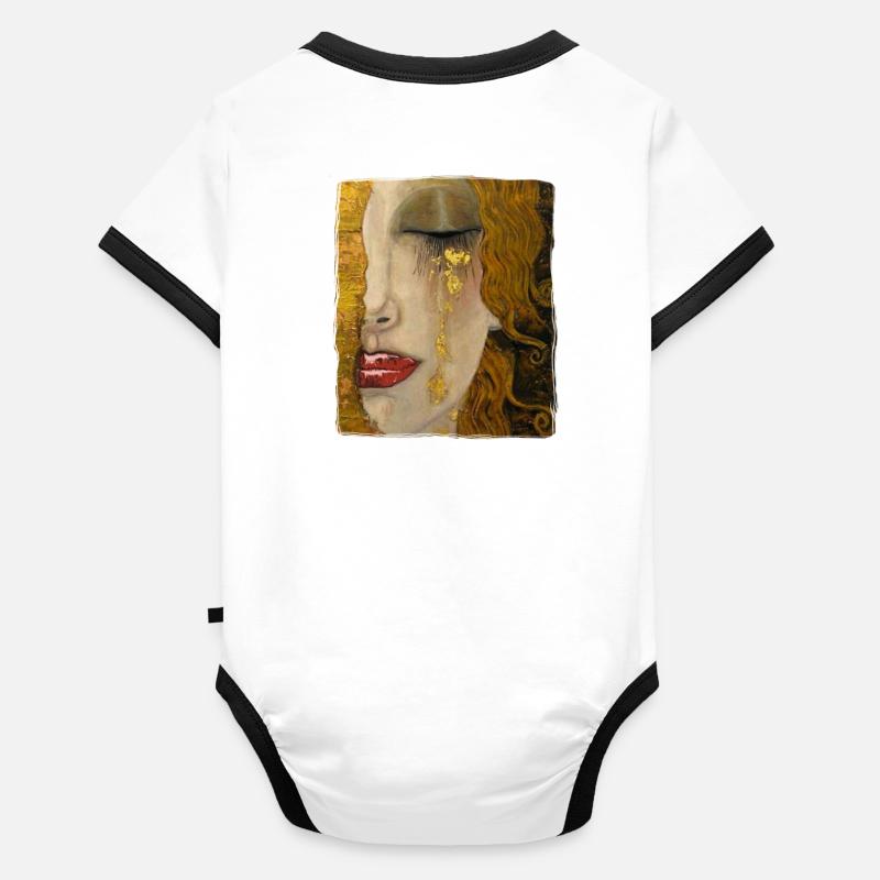 Gustav klimt Body Bébé bio contrasté manches courtes