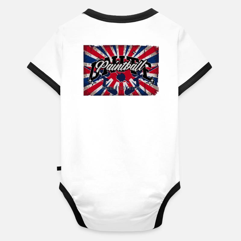 Fusion Jack, Paintball unite flag Organic Baby Contrasting Bodysuit