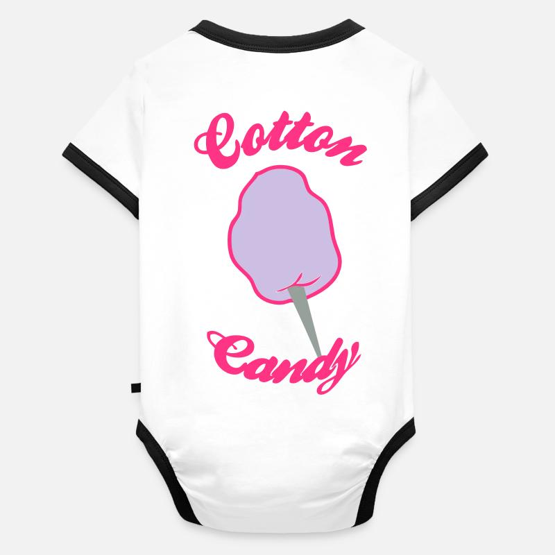 cotton candy Body Bébé bio contrasté manches courtes