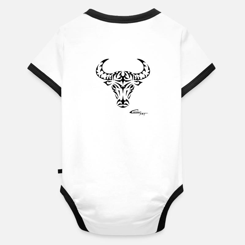 Sternzeichen Steinbock Baby Bio-Kurzarm-Kontrastbody