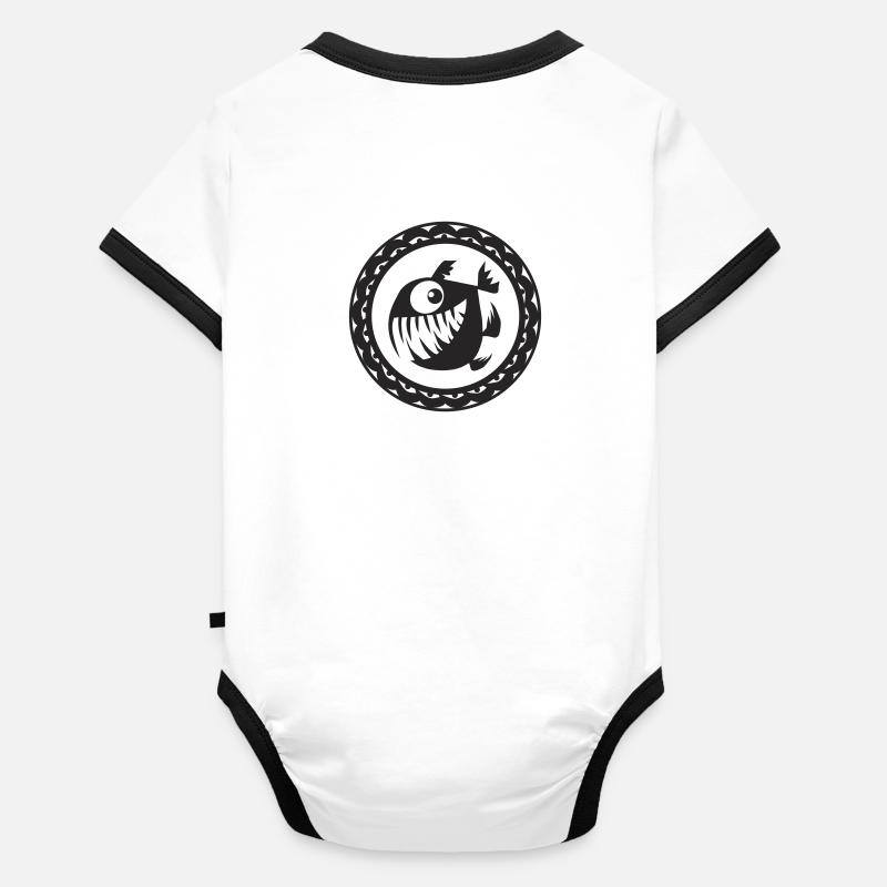 Joyeux Perry Décor Body Bébé bio contrasté manches courtes