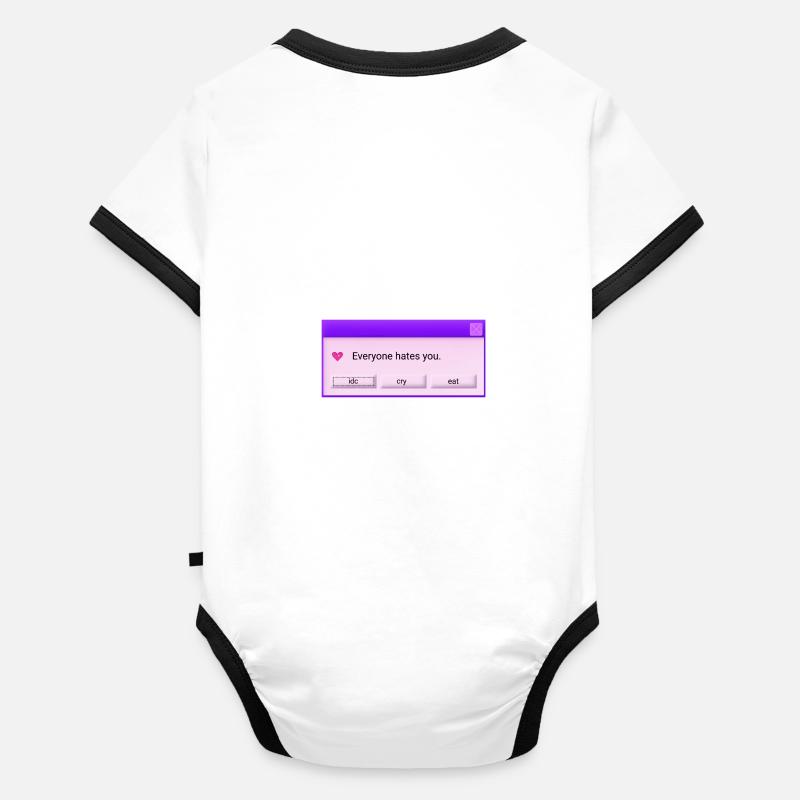 Jeder hasst dich Baby Bio-Kurzarm-Kontrastbody