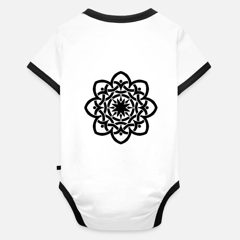Celtic flower | Gift idea for birthdays Organic Baby Contrasting Bodysuit