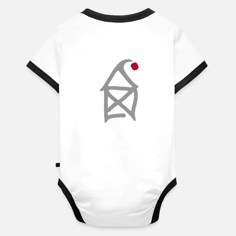 Maison de Nicolas Body Bébé bio contrasté manches courtes