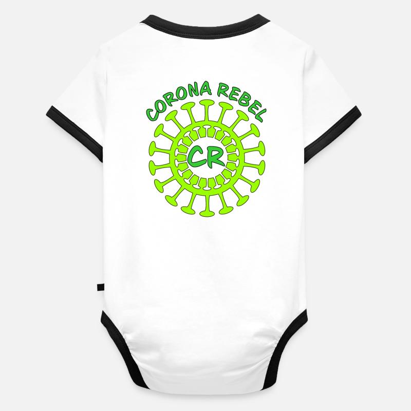 Corona Virus Body Bébé bio contrasté manches courtes