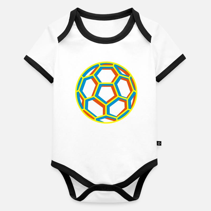 Handball Body Bébé bio contrasté manches courtes