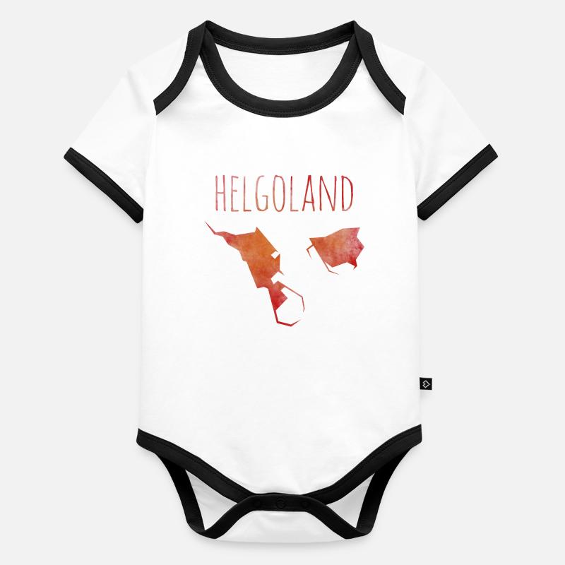 helgoland Body Bébé bio contrasté manches courtes