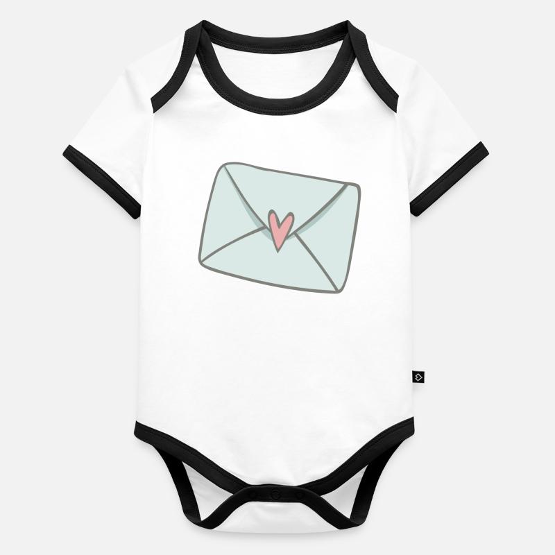 love letter Organic Baby Contrasting Bodysuit