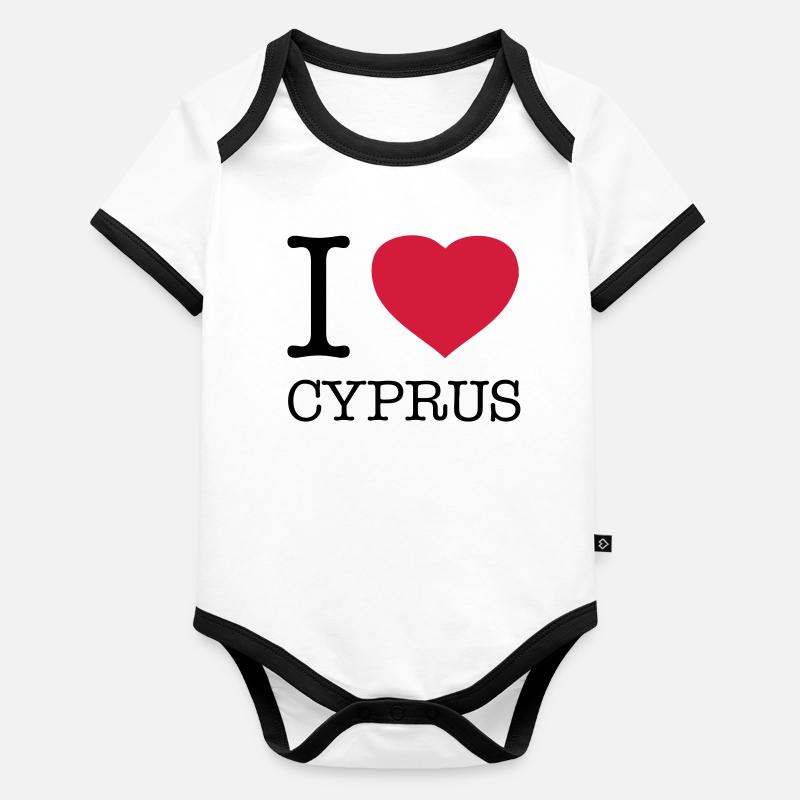 J’AIME CHYPRE Zypern Body Bébé bio contrasté manches courtes