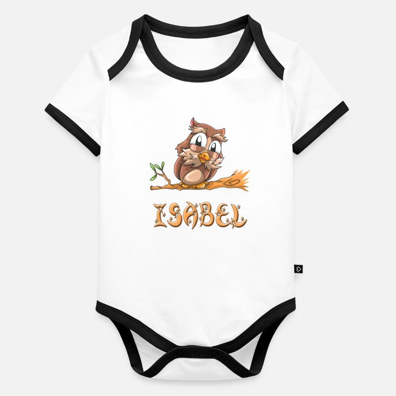 Owl Isabel Body Bébé bio contrasté manches courtes