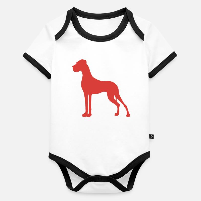 German Mastiff Organic Baby Contrasting Bodysuit