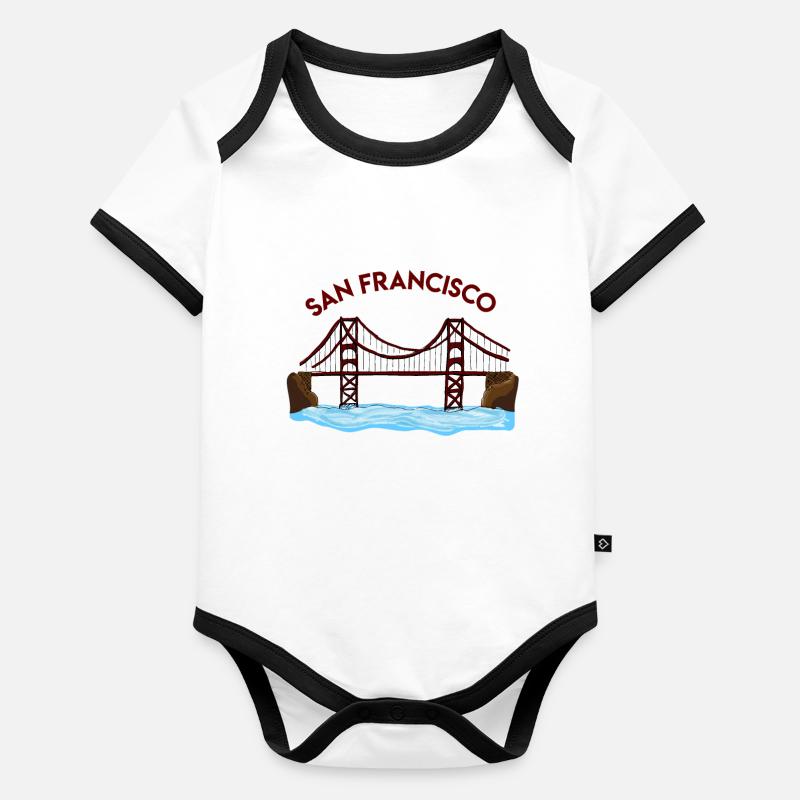Sehenswürdigkeit Städteshirt Wahrzeichen Geschenk Baby Bio-Kurzarm-Kontrastbody