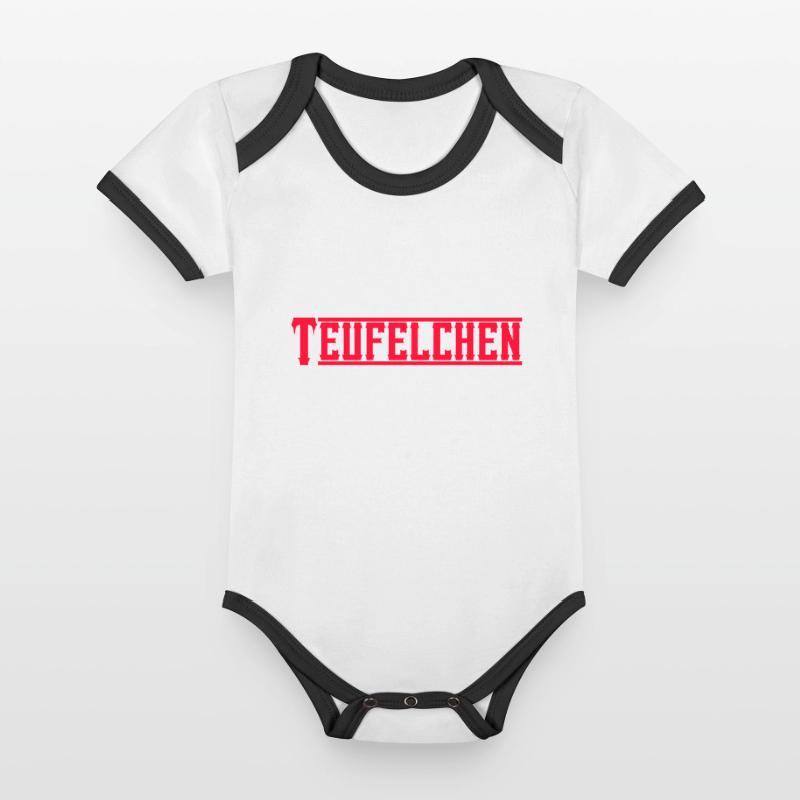 Little Devil Organic Baby Contrasting Bodysuit