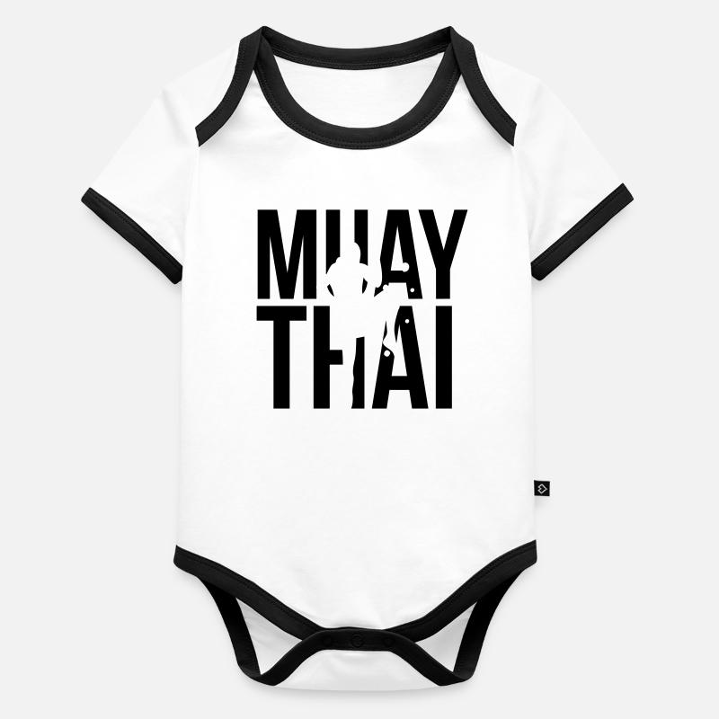 muay thai Body Bébé bio contrasté manches courtes