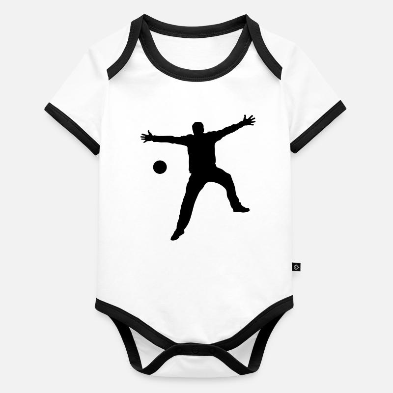 Handball Gardien Body Bébé bio contrasté manches courtes