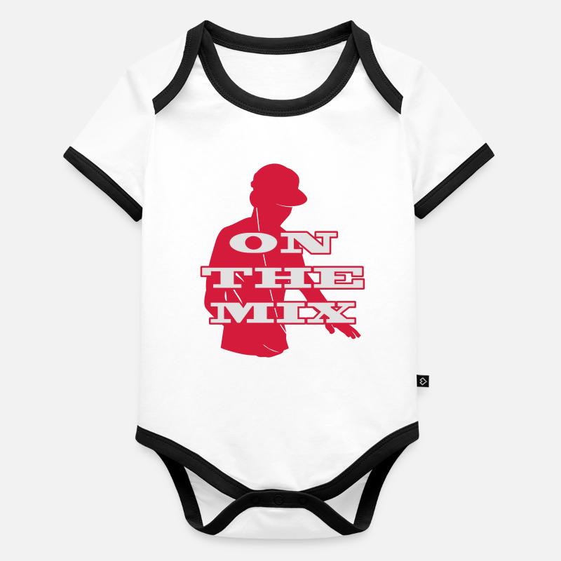[ On The Mix ] Body Bébé bio contrasté manches courtes