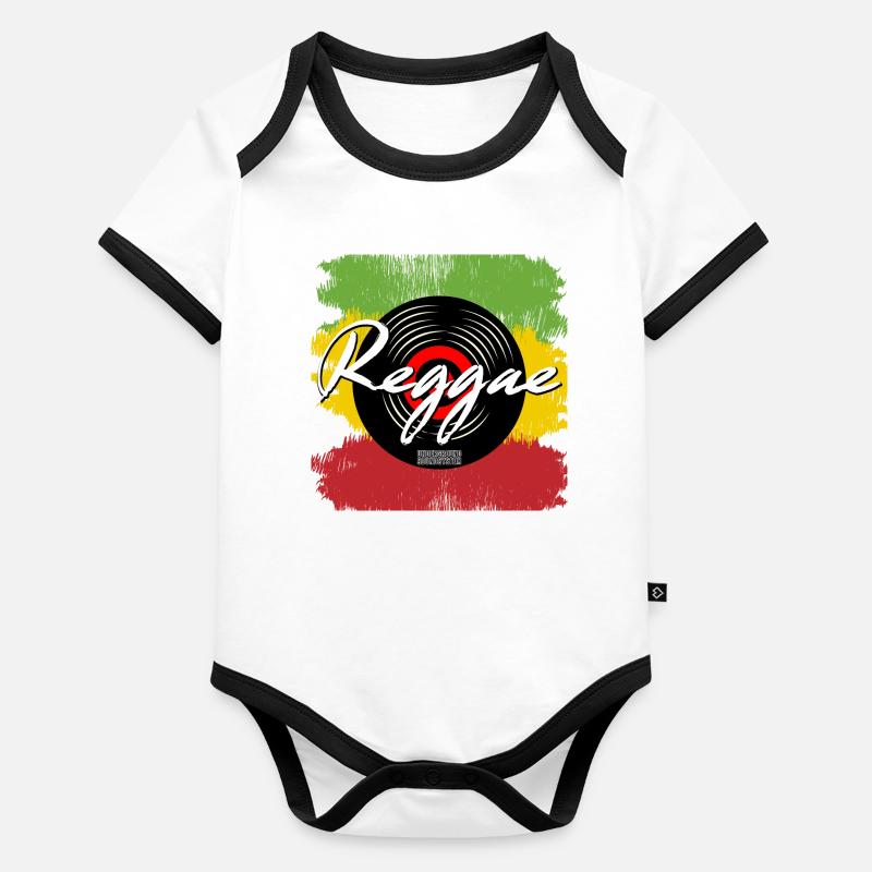 Ambiances Reggae Record Body Bébé bio contrasté manches courtes