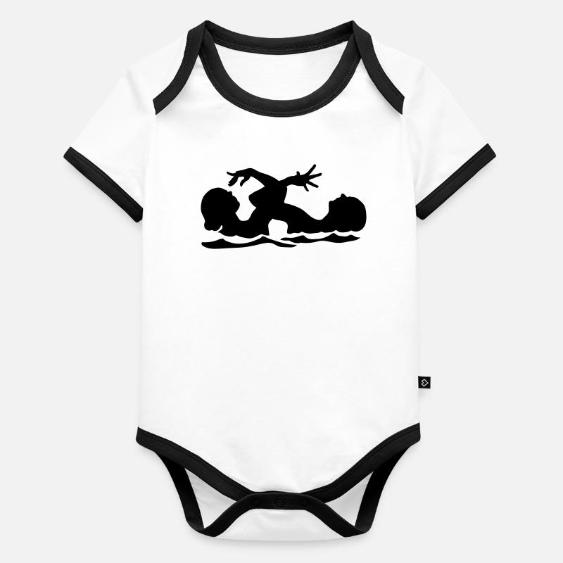 natation synchronisée Body Bébé bio contrasté manches courtes