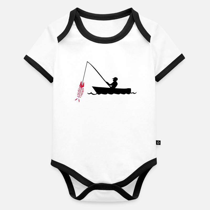 pêcheur Body Bébé bio contrasté manches courtes