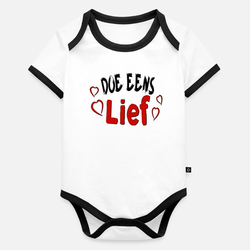 Coeurs Soyez gentils Body Bébé bio contrasté manches courtes