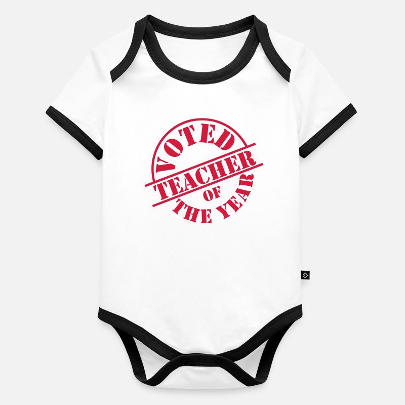 Teacher Body Bébé bio contrasté manches courtes