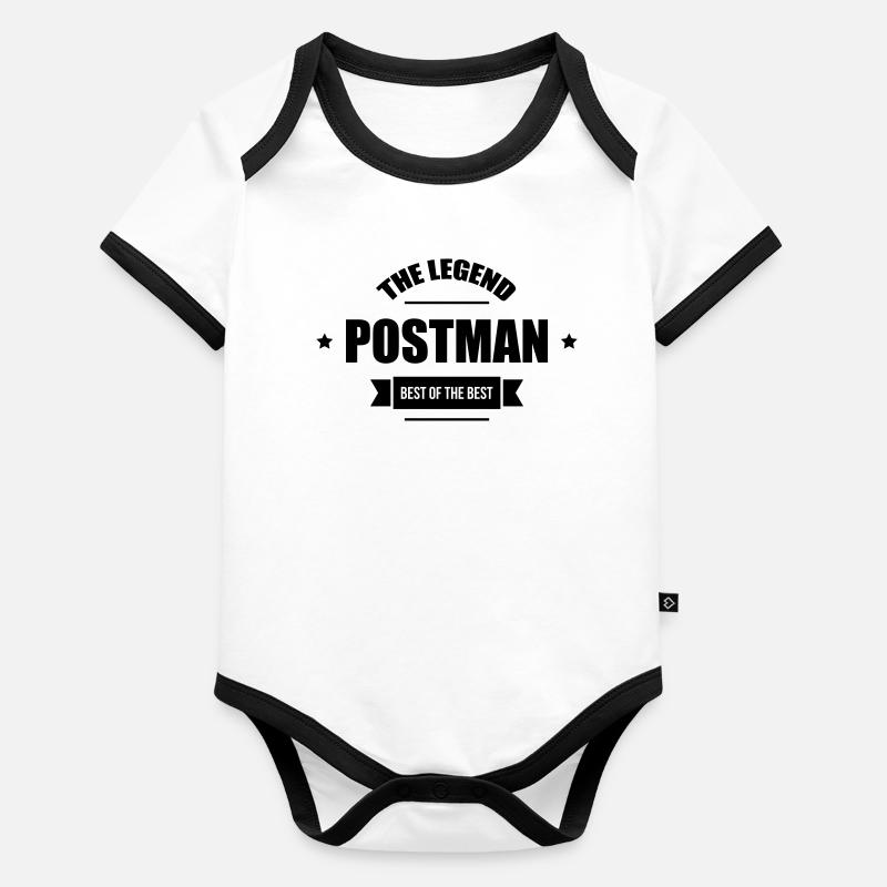 Postman Body Bébé bio contrasté manches courtes