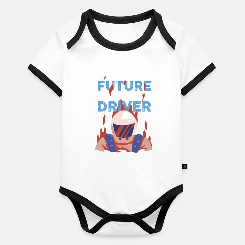Rennwagen - Future Race Car Driver Baby Bio-Kurzarm-Kontrastbody