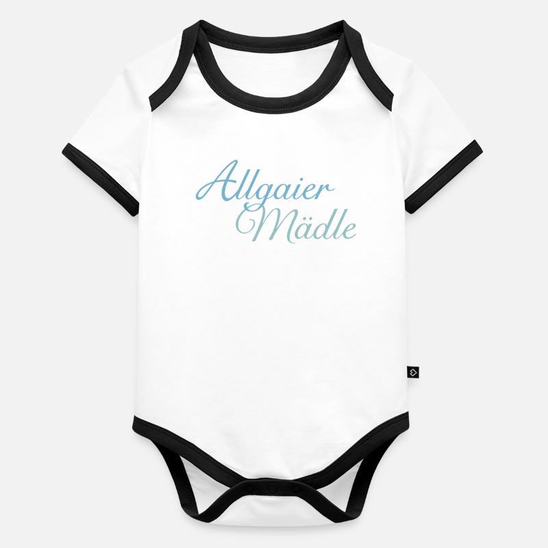 Allgaier Mädle Mädchen aus dem Allgäu (Hell) Baby Bio-Kurzarm-Kontrastbody