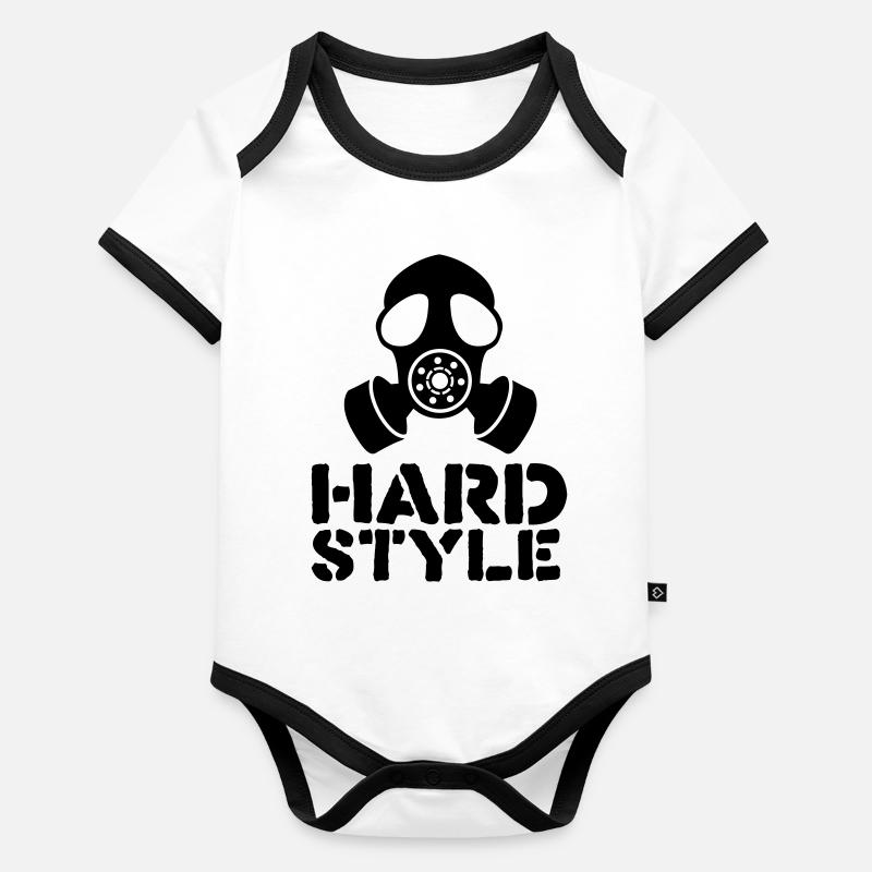 hardstyle Body Bébé bio contrasté manches courtes