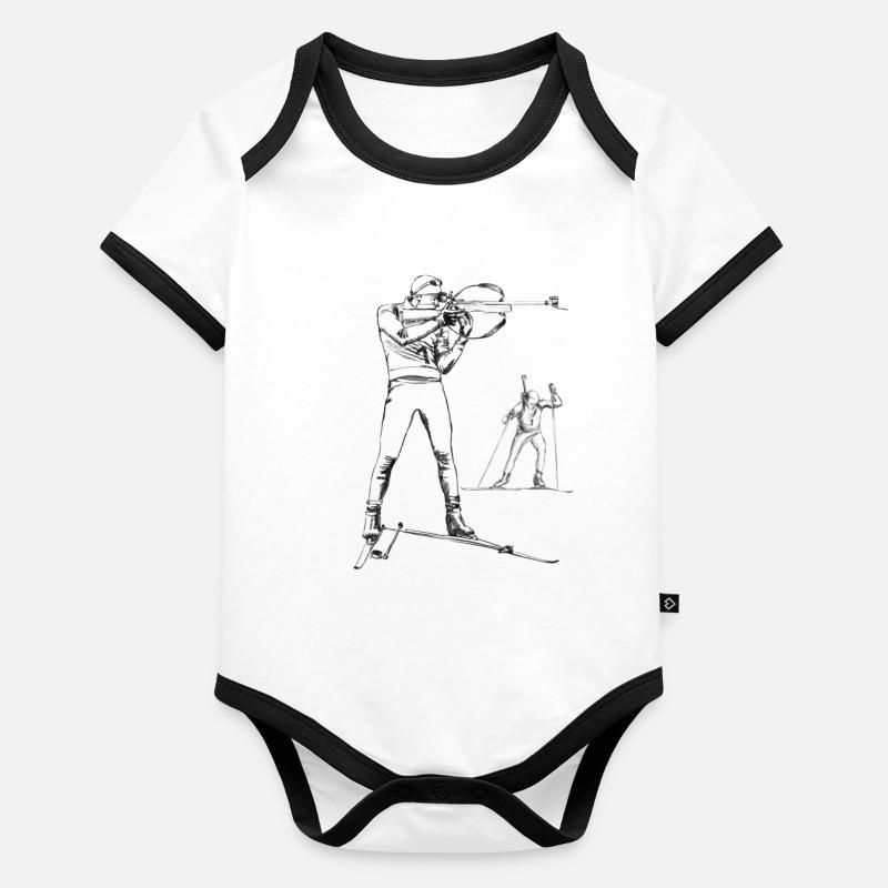 biathlon Body Bébé bio contrasté manches courtes