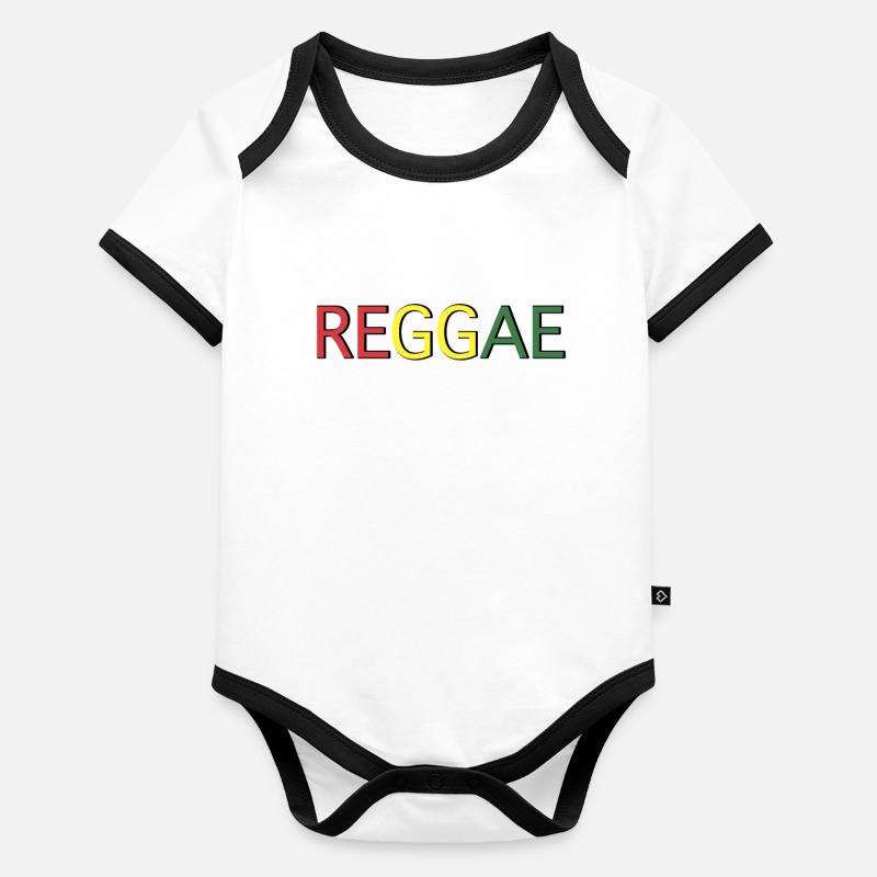 Lettrage des couleurs reggae Body Bébé bio contrasté manches courtes