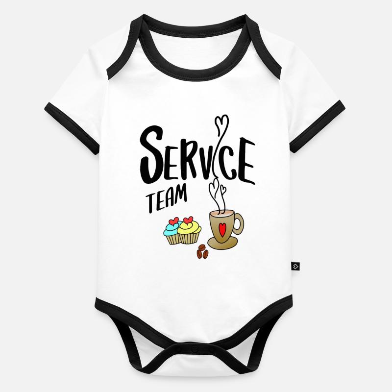 Équipe de service Body Bébé bio contrasté manches courtes