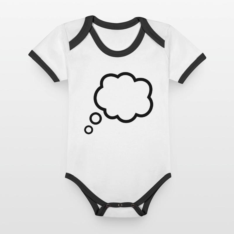 Thinking Bubble Comic Thought Bubble Bubble Thoughts Organic Baby Contrasting Bodysuit