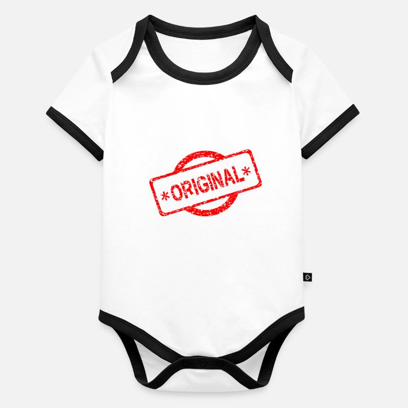 Original Stamp Layout Organic Baby Contrasting Bodysuit