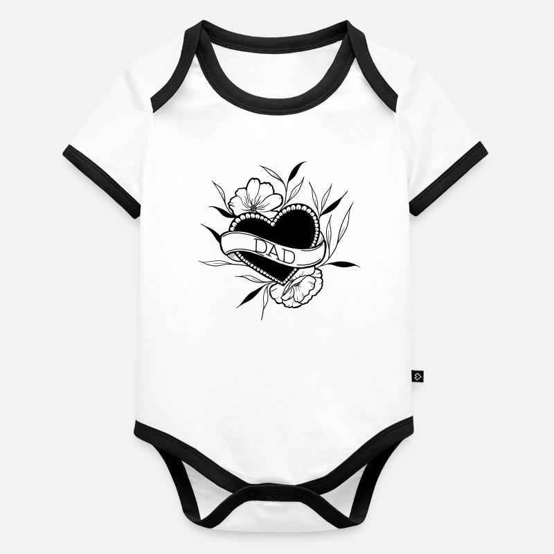 Dad Organic Baby Contrasting Bodysuit