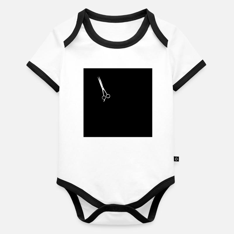 Barber scissors Organic Baby Contrasting Bodysuit