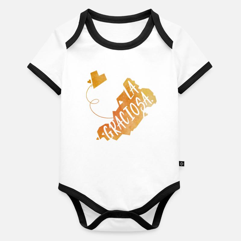 La Graciosa Body Bébé bio contrasté manches courtes