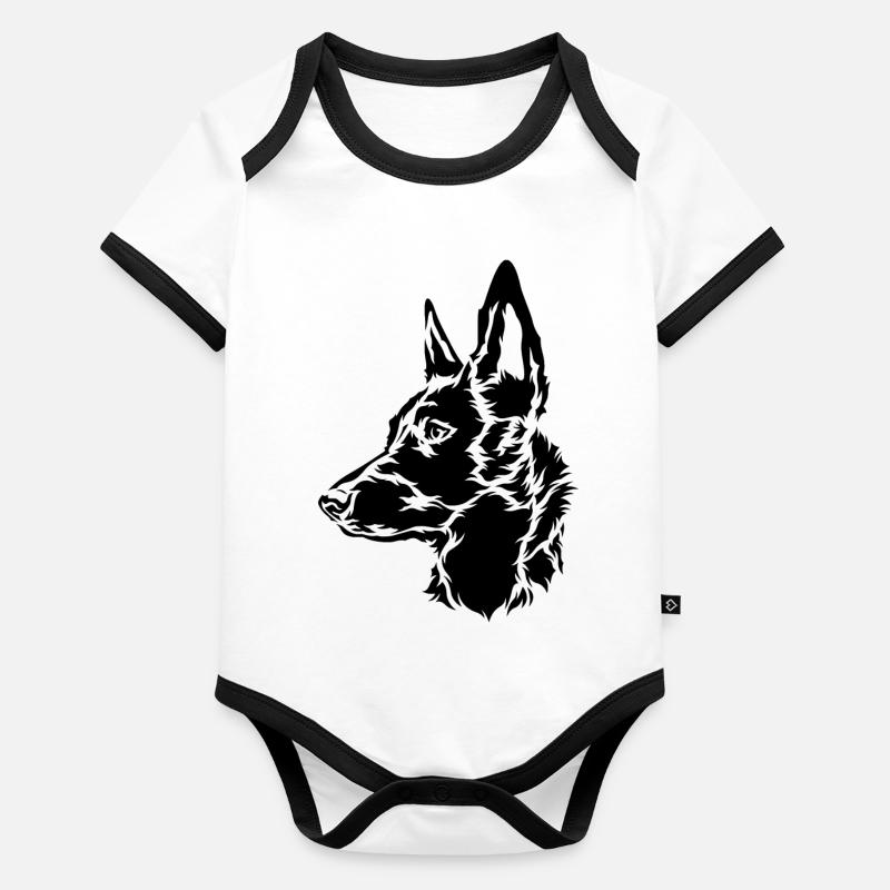 Berger Malinois Holland Herder Body Bébé bio contrasté manches courtes