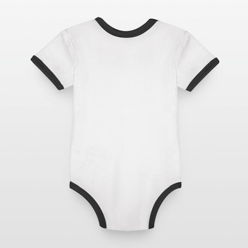 Barcode Strichcode Nerd IT Technik Design Baby Bio-Kurzarm-Kontrastbody