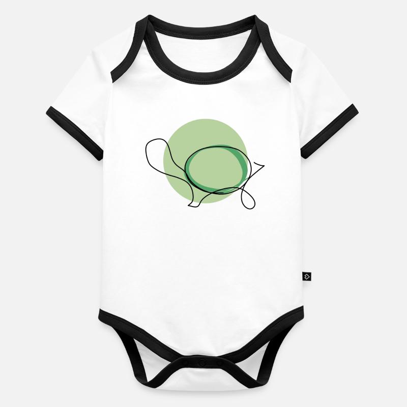 Turtle Organic Baby Contrasting Bodysuit