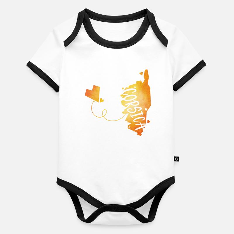 Corsica Body Bébé bio contrasté manches courtes