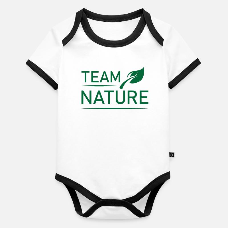 équipe nature Nature Forêt Forêts Symbole Logo icône Body Bébé bio contrasté manches courtes