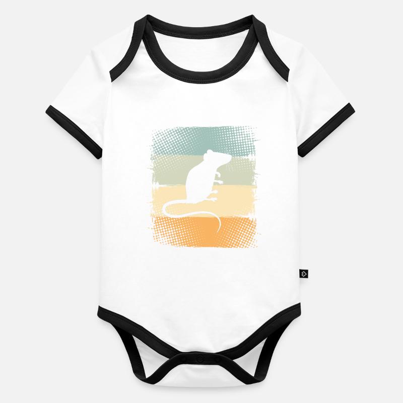 Ratte Baby Bio-Kurzarm-Kontrastbody