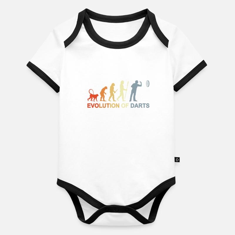 Évolution des fléchettes vintage Body Bébé bio contrasté manches courtes