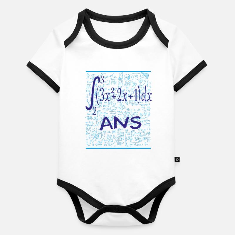 25e anniversaire 25 ans intégrale mathématique Body Bébé bio contrasté manches courtes