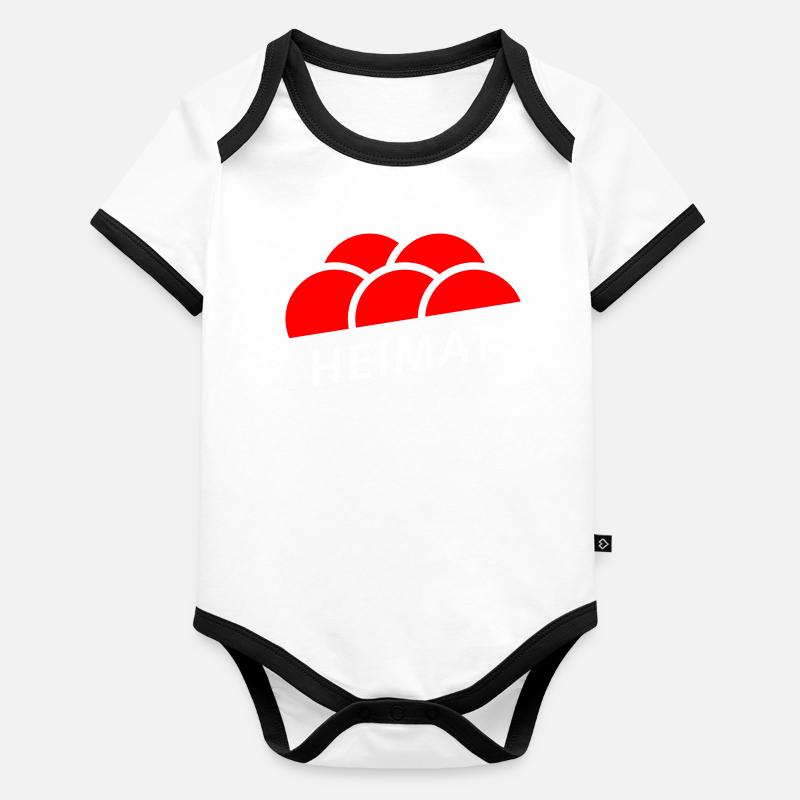 Heimat Bollenhut Schwarzwald Baby Bio-Kurzarm-Kontrastbody