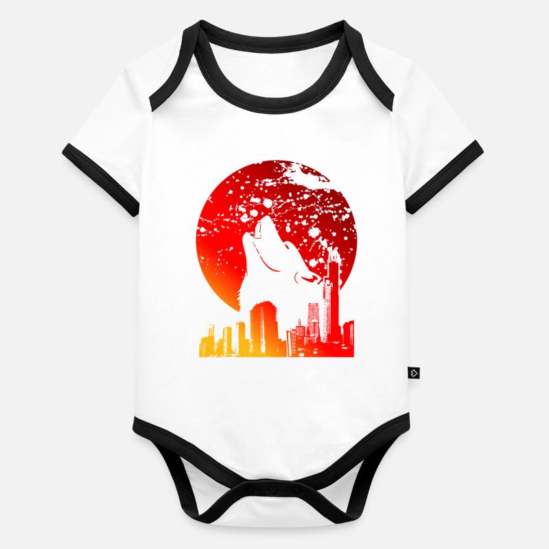 BLOOD MOON | RED FULL MOON GIFTS Organic Baby Contrasting Bodysuit