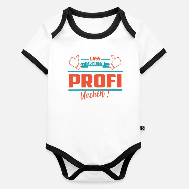 Lass das mal den Profi machen Baby Bio-Kurzarm-Kontrastbody